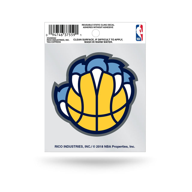 Memphis Grizzlies Small Static Cling - Secondary Design