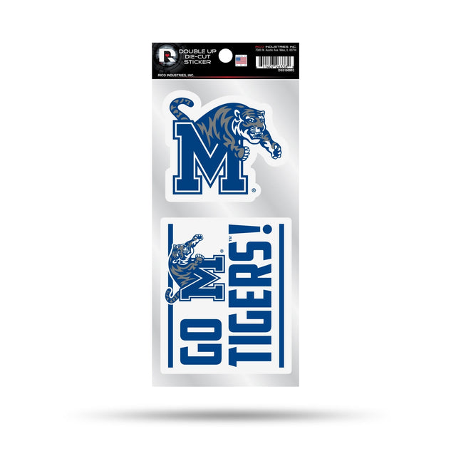 Memphis Tigers Double Up Die Cut Sticker