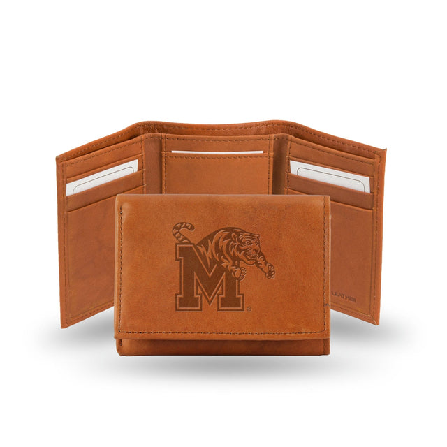 Cartera de tres pliegues con relieve de los Memphis Tigers