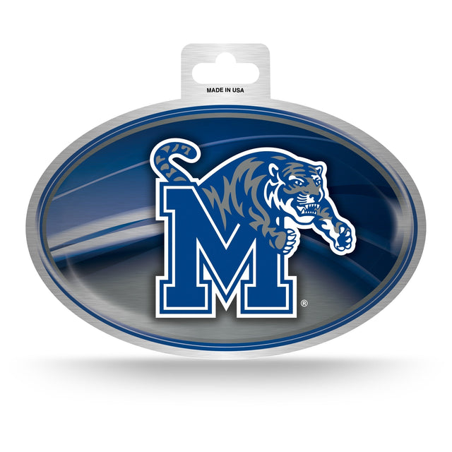 Memphis Tigers Metallic Oval Sticker