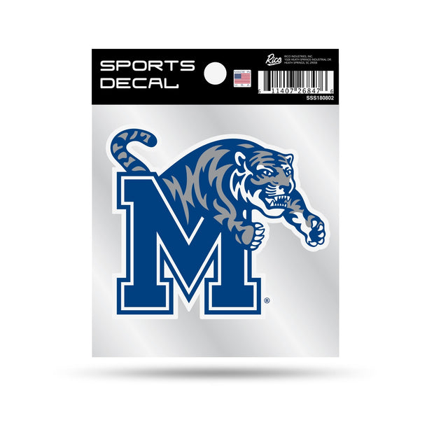 Calcomanía pequeña con el logotipo principal de los Memphis Tigers (4 x 4 pulgadas)