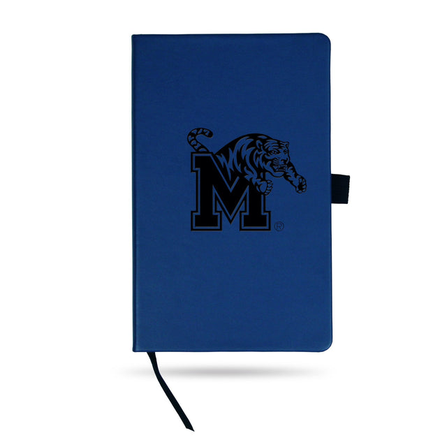 Memphis Tigers Team Color Laser Engraved Notepad W/ Elastic Band - Royal