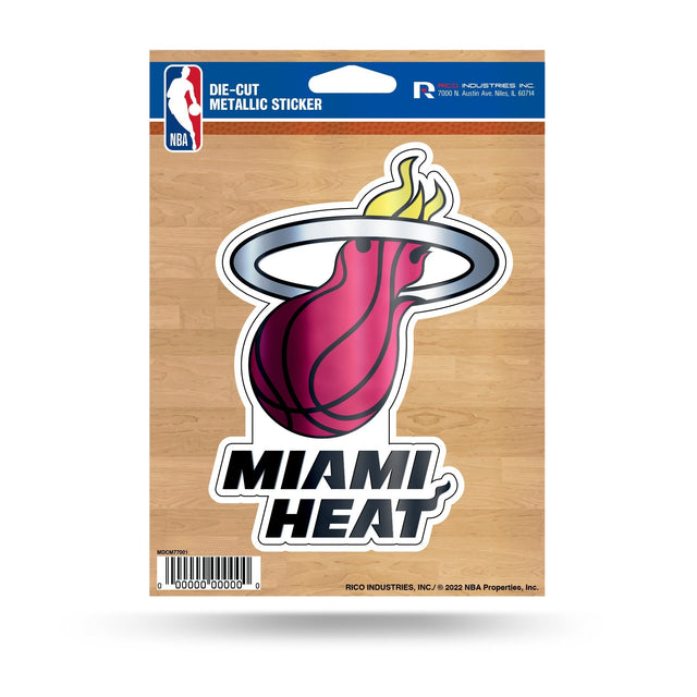 Miami Heat Die Cut Metallic Sticker