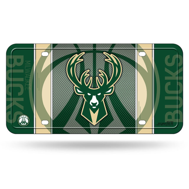 Etiqueta metálica de los Milwaukee Bucks