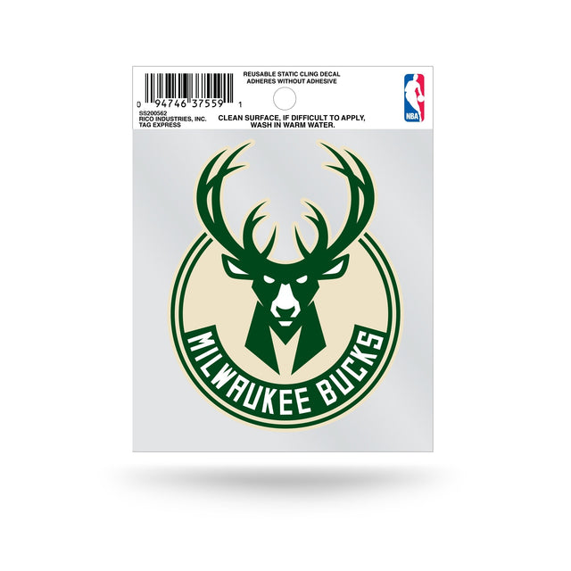 Adhesivo estático de los Milwaukee Bucks, tamaño pequeño