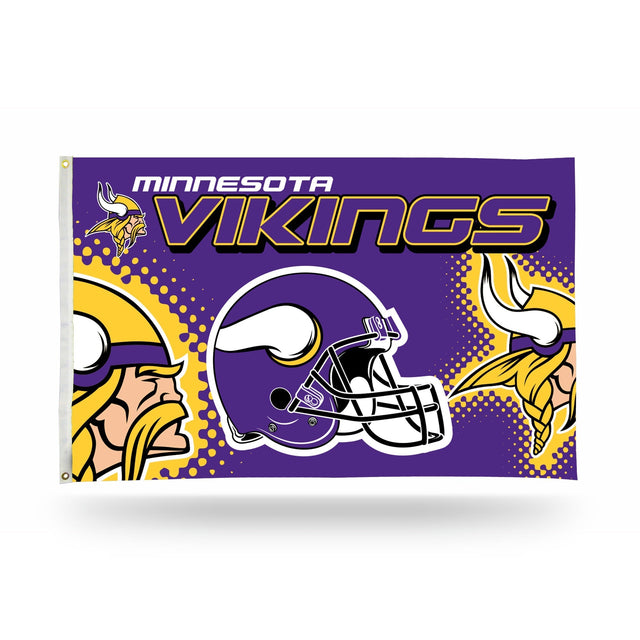 Bandera con casco de los Minnesota Vikings (3 x 5)