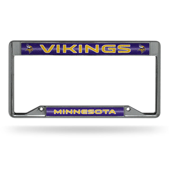 Minnesota Vikings Inverted Bling Chrome Frame