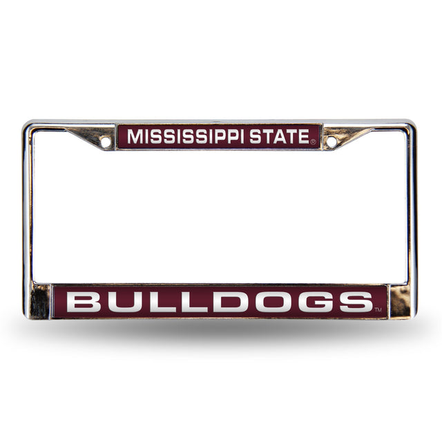 Marco para matrícula de 12 x 6 con cromo láser de Mississippi State Bulldogs