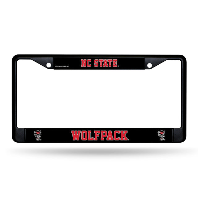 Marco cromado negro con inserciones impresas de NC State Wolfpack