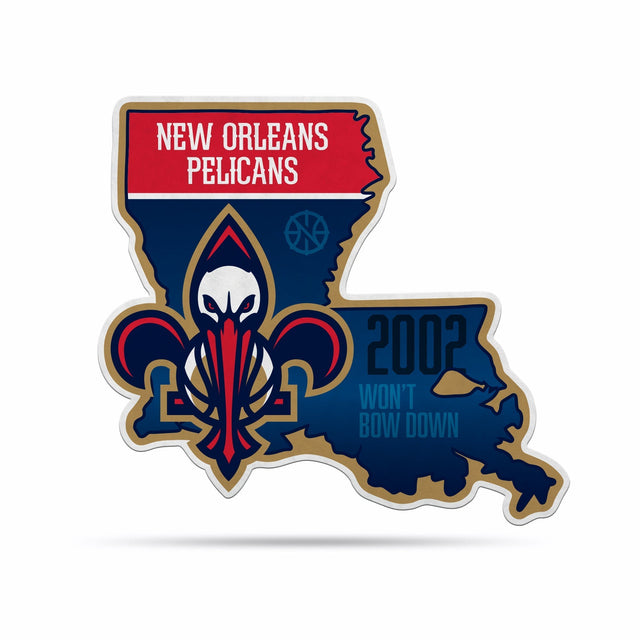 Banderín con forma de estado de 18" de los New Orleans Pelicans