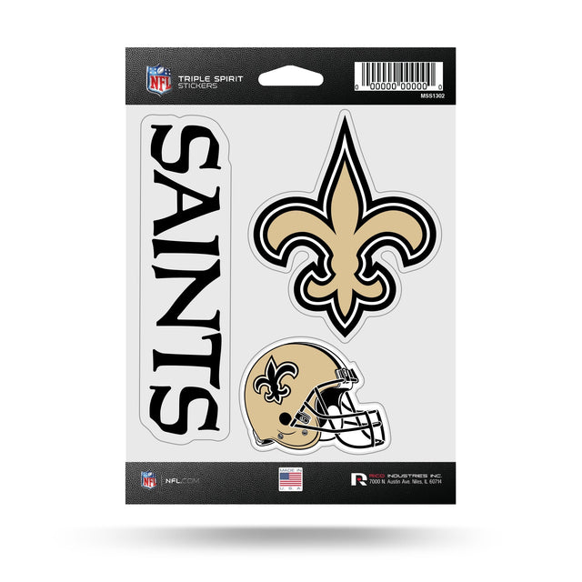 New Orleans Saints Triple Spirit Stickers