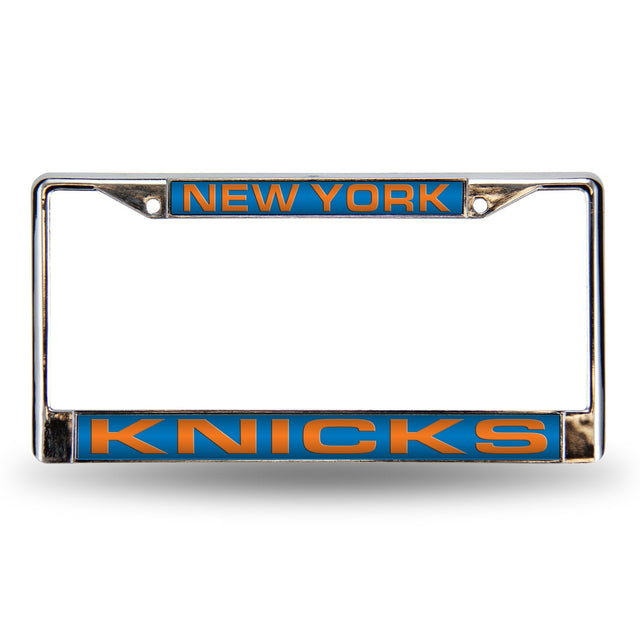 New York Knicks Blue Laser Chrome Frame