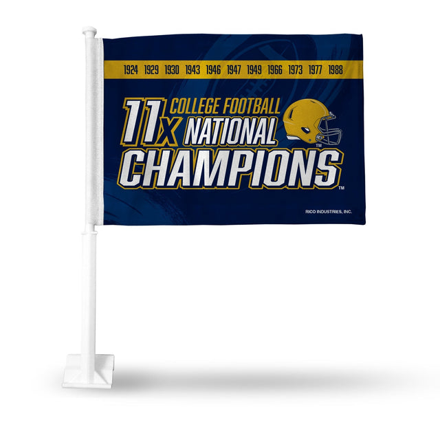 Bandera para auto de Notre Dame, 11 veces campeón de fútbol universitario