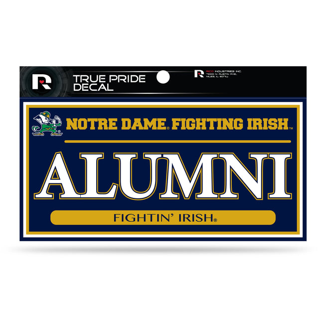 Notre Dame 3" X 6" True Pride Decal - Alumni