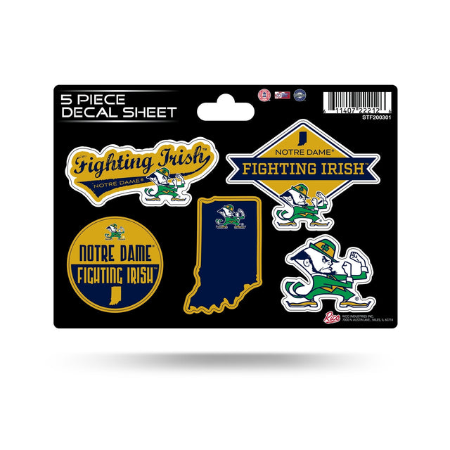 Notre Dame 5-Pc Sticker Sheet