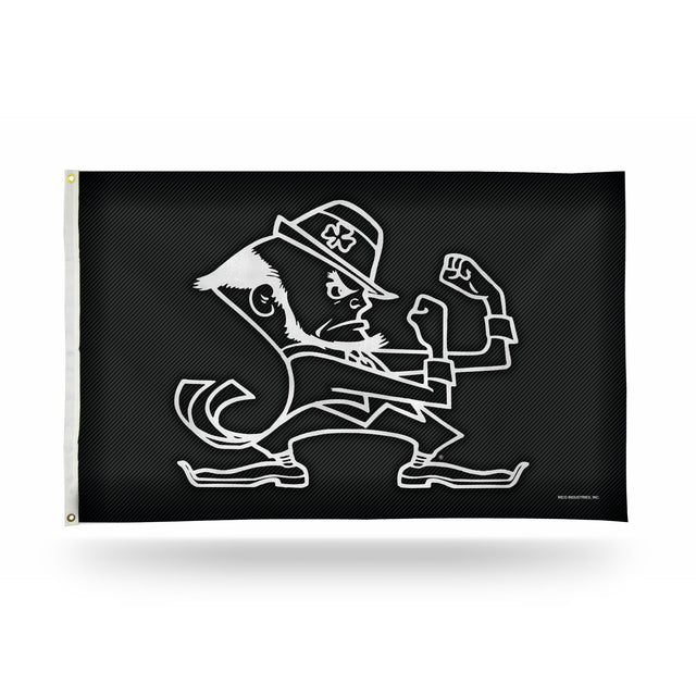 Notre Dame - Carbon Fiber Design - Banner Flag (3X5)