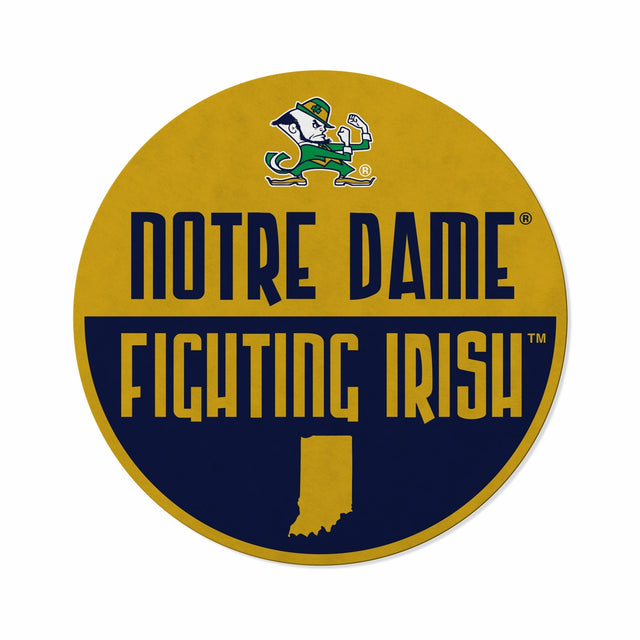 Notre Dame Shape Cut Logo With Header Card - Classic Design