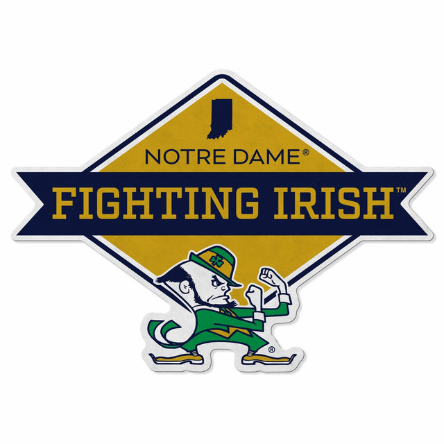 Notre Dame Shape Cut Logo With Header Card - Diamond Design