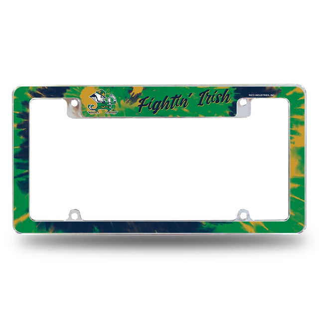 Notre Dame - Tie Dye Design All Over Chrome Frame (Top Oriented)