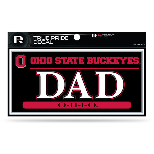 Calcomanía de orgullo verdadero de Ohio State de 3" x 6" - Papá