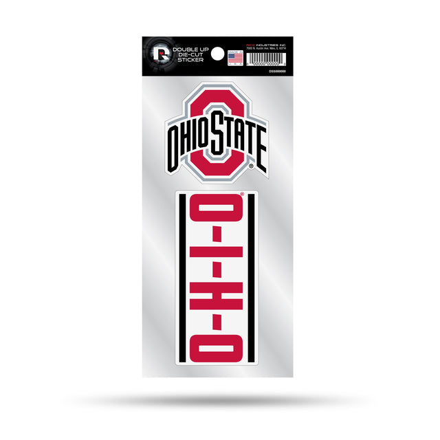 Pegatina troquelada Double Up de Ohio State