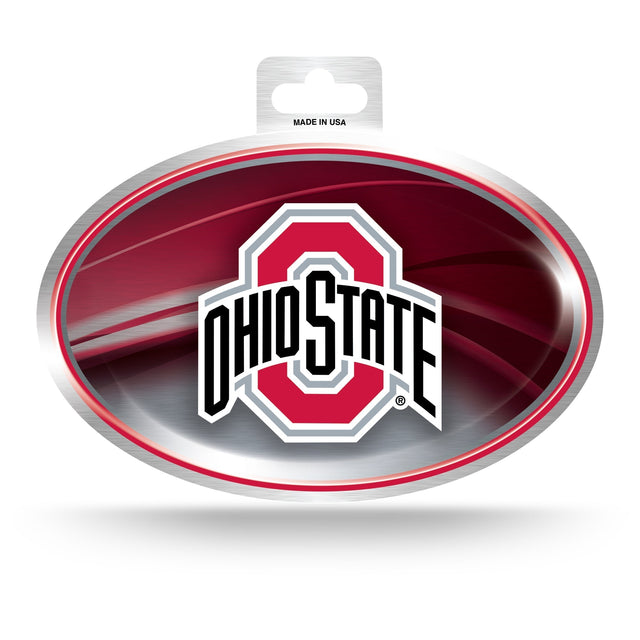 Ohio State Metallic Oval Sticker