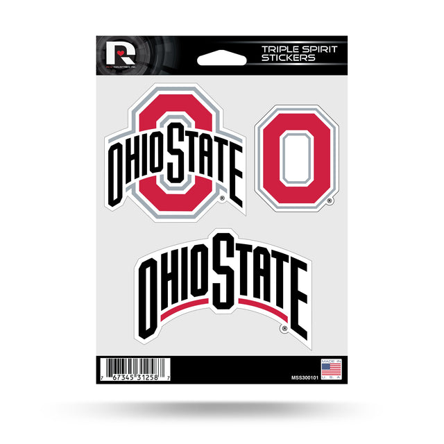 Ohio State Triple Spirit Stickers