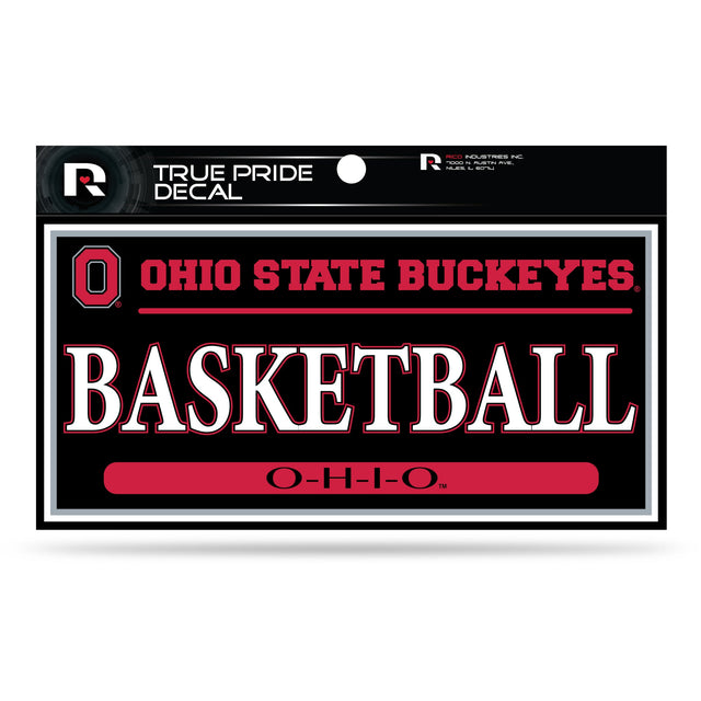 Ohio State University 3" X 6" True Pride Decal - Basketball