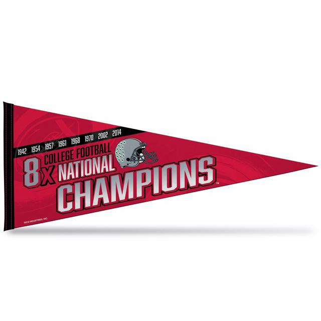 Ohio State University 8 Time College Football Champs Soft Felt Carded Pennant (12X30)