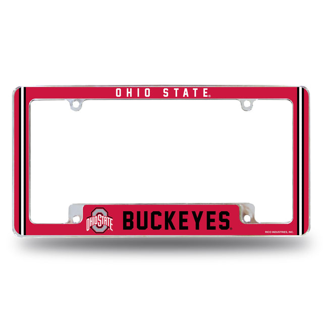 Ohio State University Alternate Design All Over Chrome Frame - Bottom Oriented