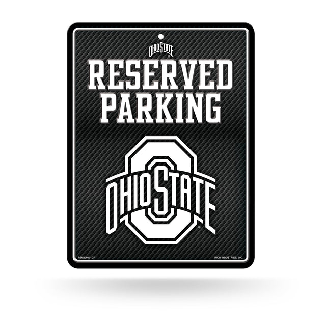 Ohio State University - Carbon Fiber Design - Metal Parking Sign