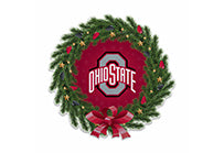 Ohio State University Holiday Wreath Shape Cut Pennant