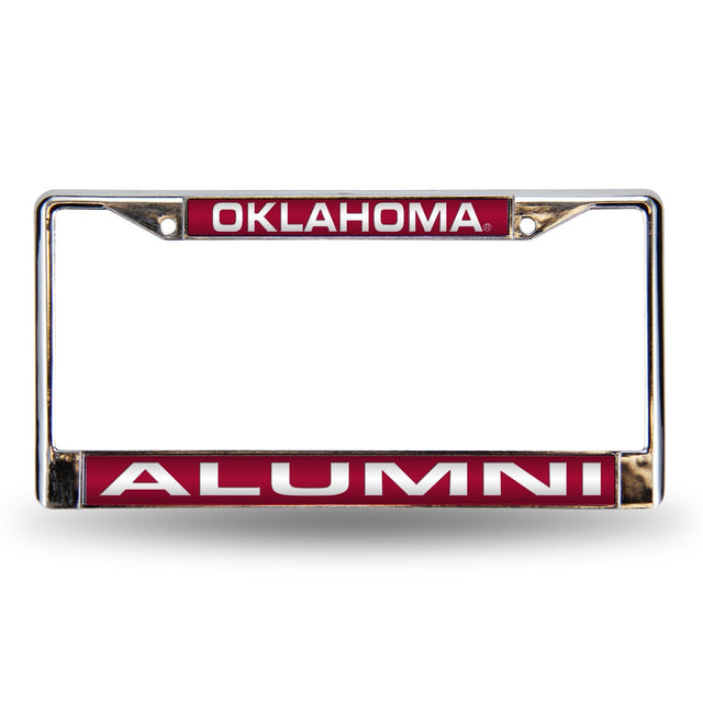 Marco para matrícula de 12 x 6 con cromo láser de los Oklahoma Sooners