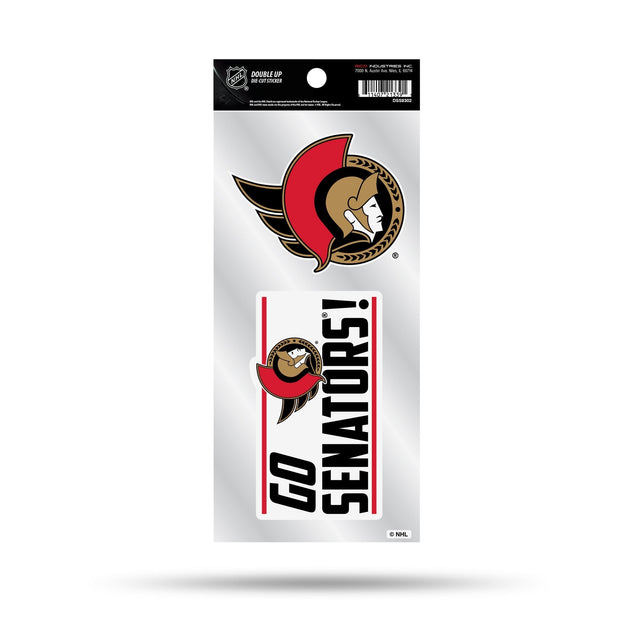 Ottawa Senators Double Up Die Cut Sticker