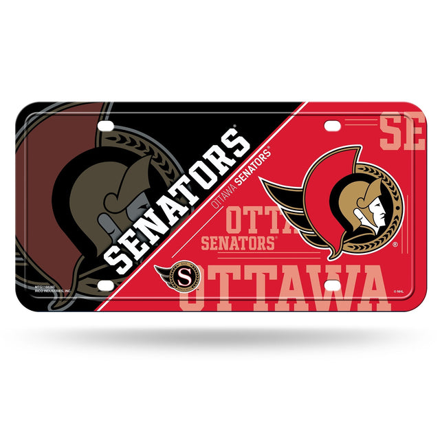 Ottawa Senators "Split Design" Metal Auto Tag