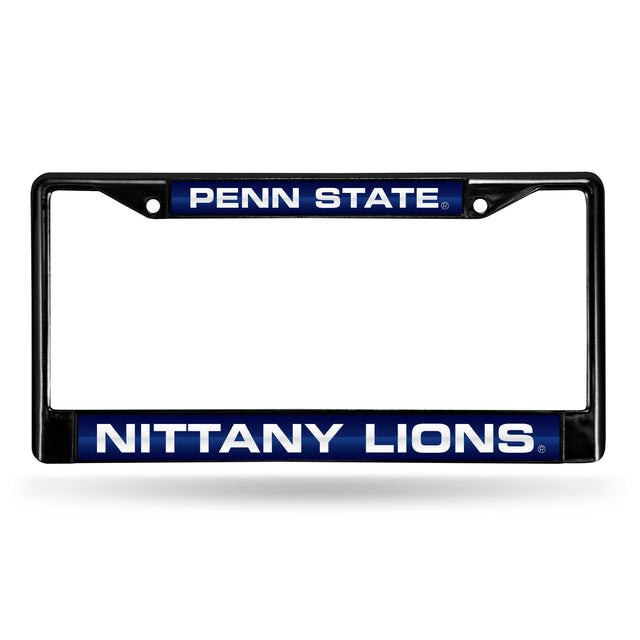 宾夕法尼亚州立大学 Nittany Lions 黑色激光镀铬 12 x 6 牌照框