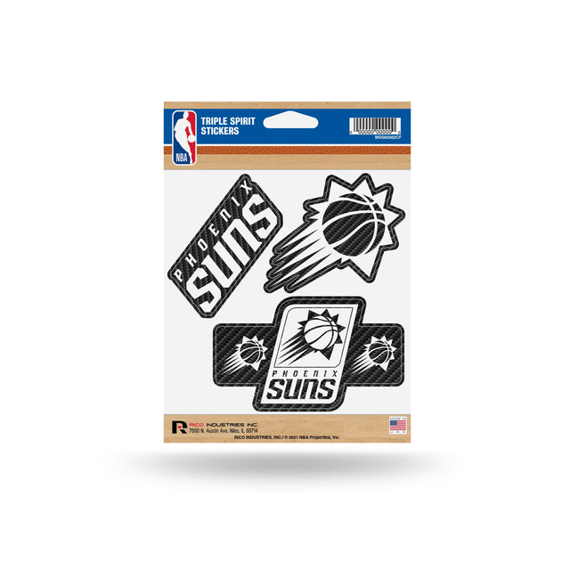 Phoenix Suns - Carbon Fiber Design - Triple Spirit Stickers