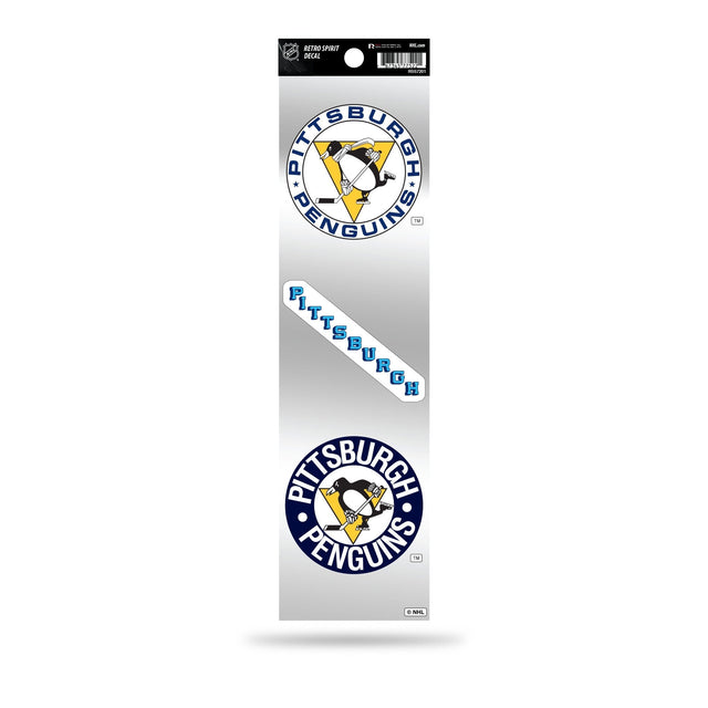 Pittsburgh Penguins 3-Piece Retro Spirit Decals