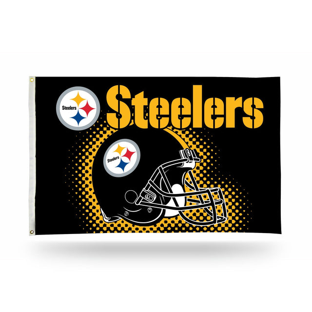 Bandera con el casco de los Pittsburgh Steelers (3 x 5)