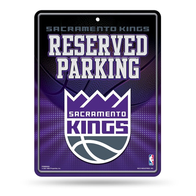 Letrero de estacionamiento de metal de Sacramento Kings