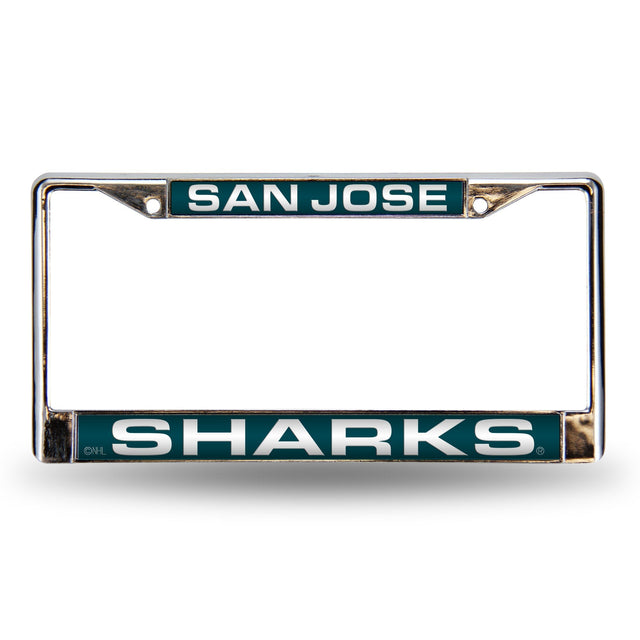 San Jose Sharks Teal Laser Chrome Frame