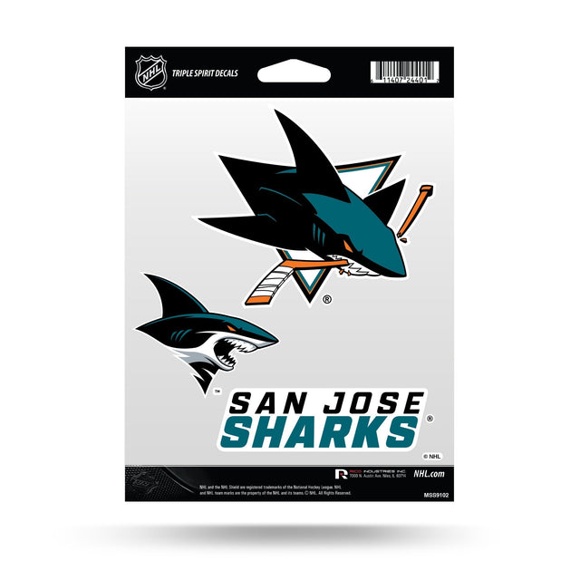 Pegatinas del triple espíritu de los San José Sharks