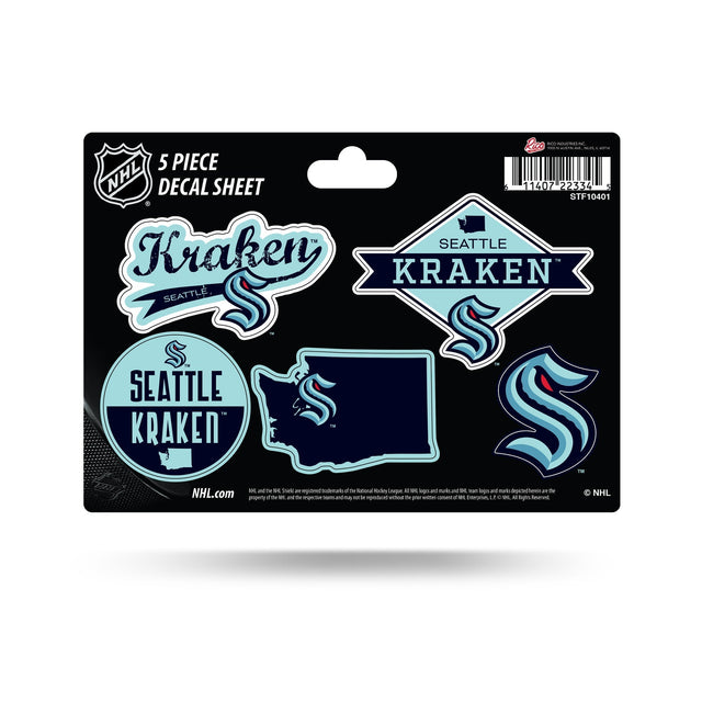 Seattle Kraken 5-Pc Sticker Sheet