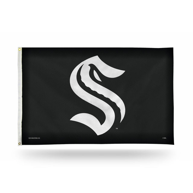 Seattle Kraken - Carbon Fiber Design - Banner Flag (3X5)