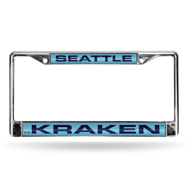 Seattle Kraken Laser Chrome 12 x 6 License Plate Frame