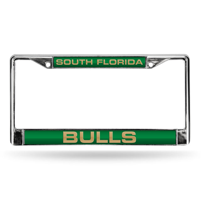 South Florida Bulls Green Laser Chrome Frame