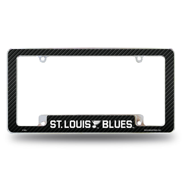 St. Louis Blues - Carbon Fiber Design - All Over Chrome Frame