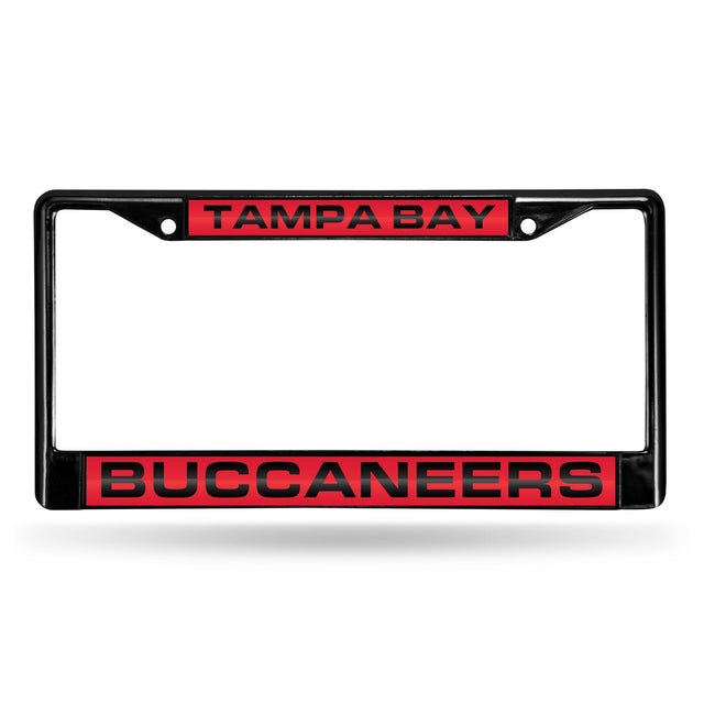 Tampa Bay Buccaneers Black Laser Chrome 12 x 6 License Plate Frame