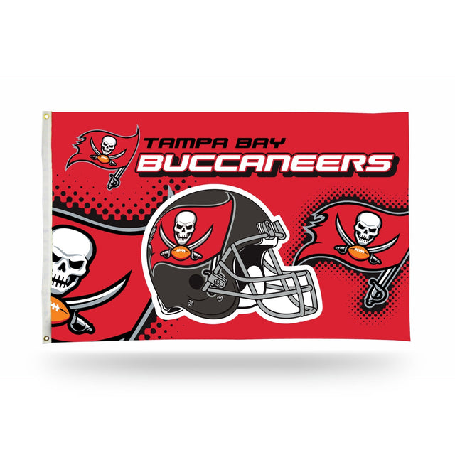 Bandera con forma de casco de los Tampa Bay Buccaneers (3 x 5)