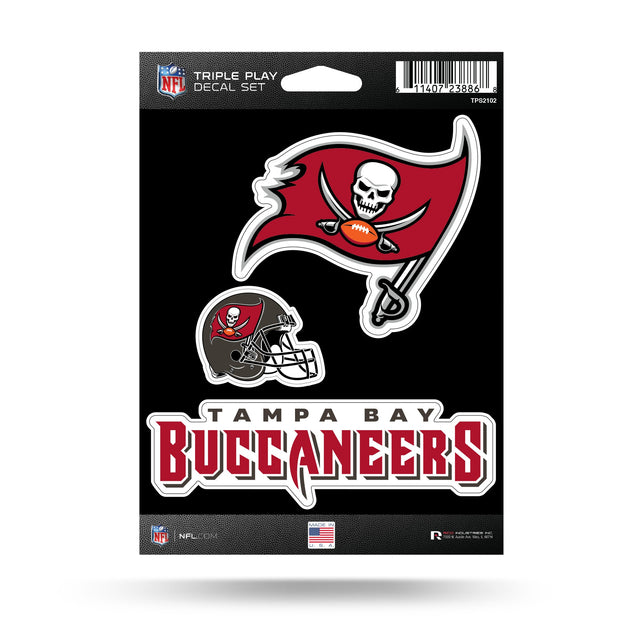 Juego de calcomanías Triple Play de los Tampa Bay Buccaneers